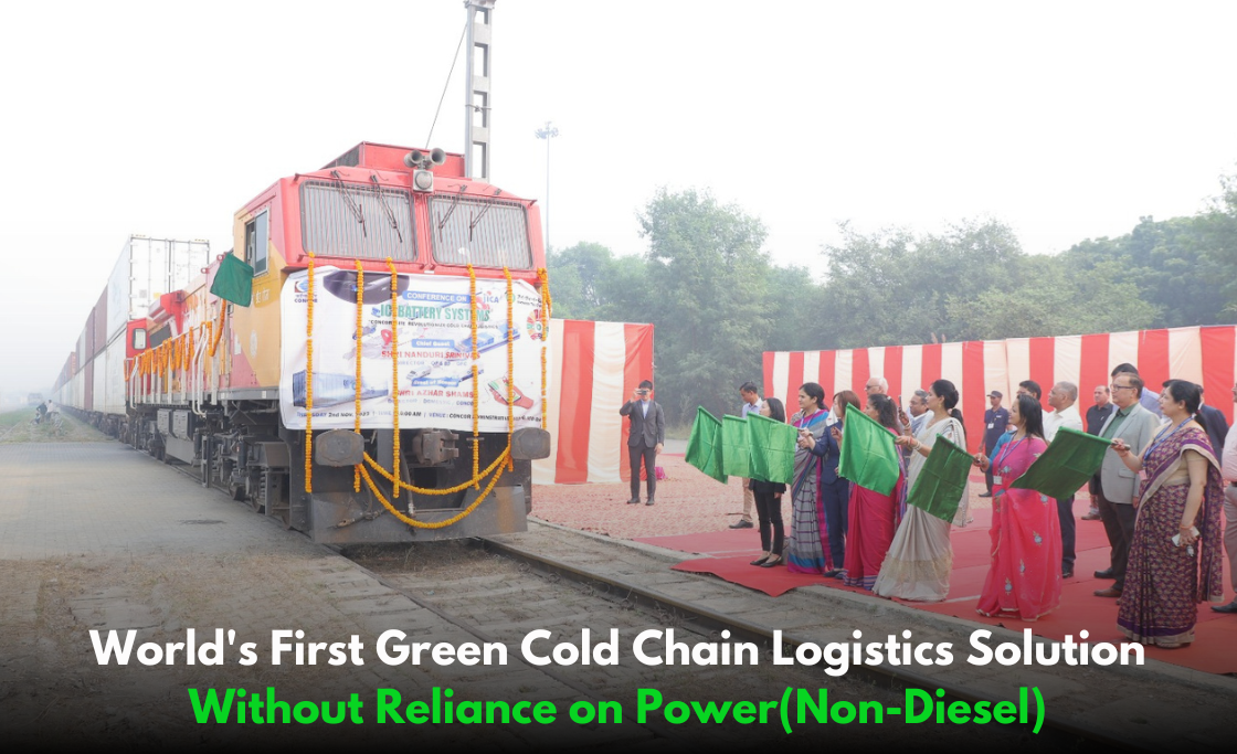 Read more about the article CONCOR And ITE Revolutionize Green Cold Chain Logistics With Innovative 20FT/40FT IceBattery Containers Coupled With DX (IoT Tracking) On Dedicated Freight Corridor (DFC)